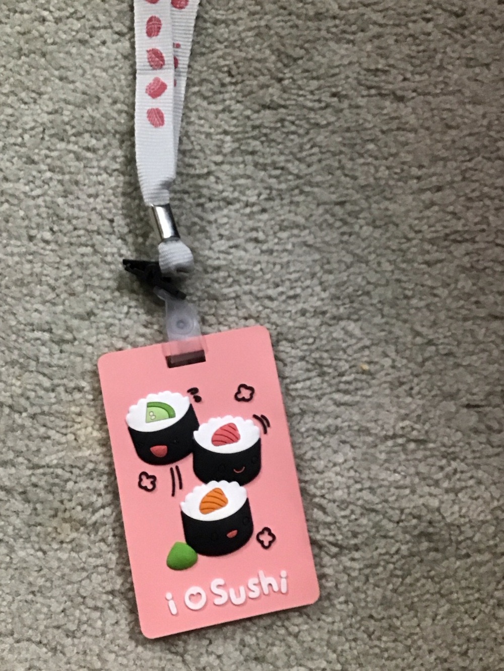 I love Sushi BadgeholderLanyard with neck strap